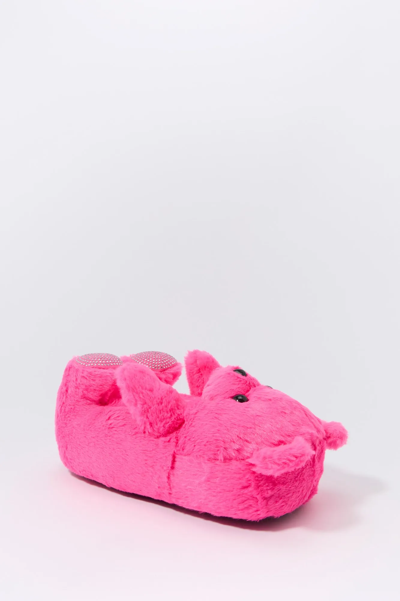 3D Rhinestone Teddy Bear Slippers