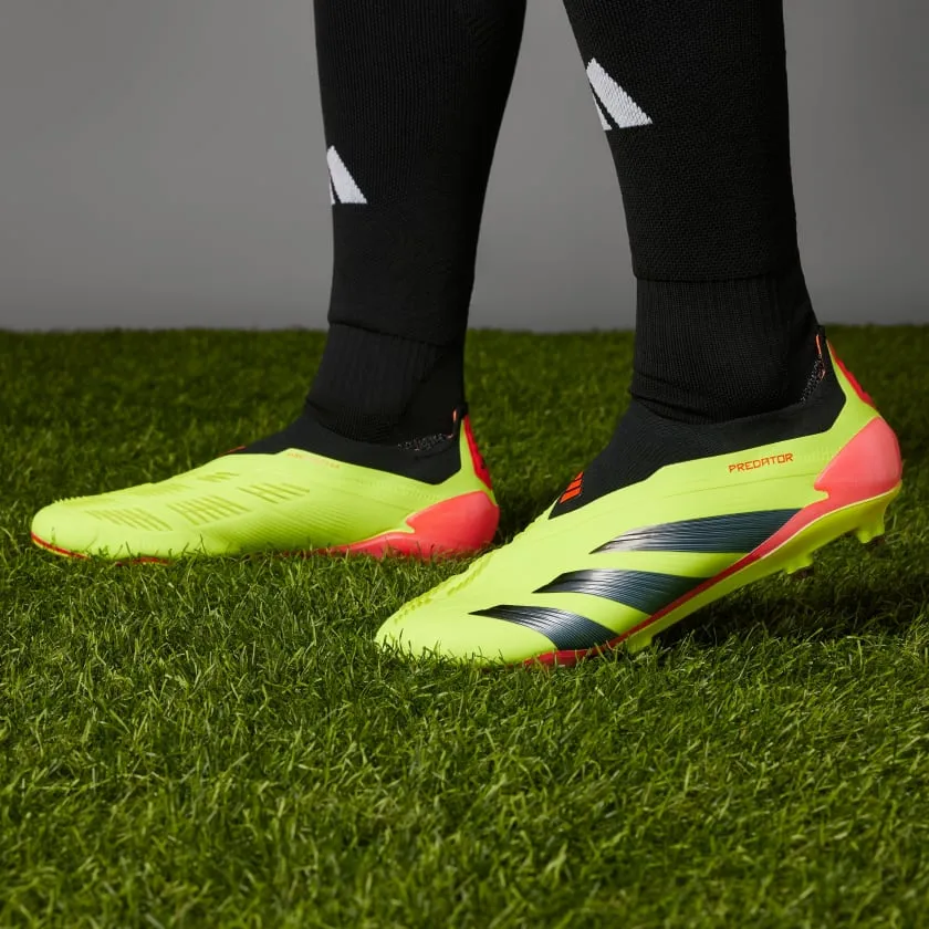 adidas Predator Elite Laceless FG Firm Ground Soccer Cleat - Solar Yellow/Core Black/Solar Red