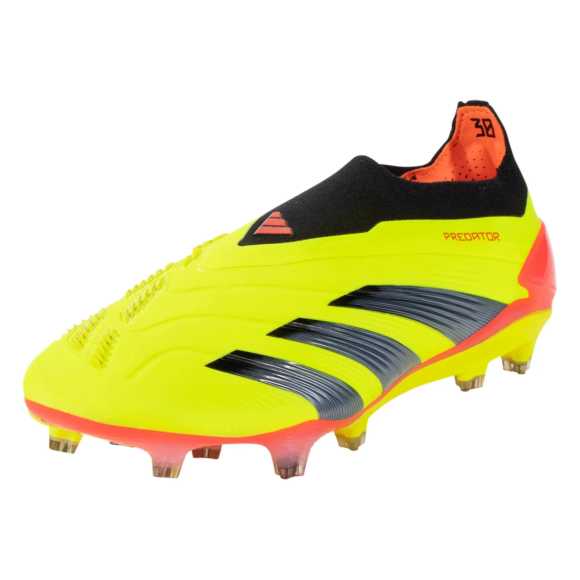 adidas Predator Elite Laceless FG Firm Ground Soccer Cleat - Solar Yellow/Core Black/Solar Red