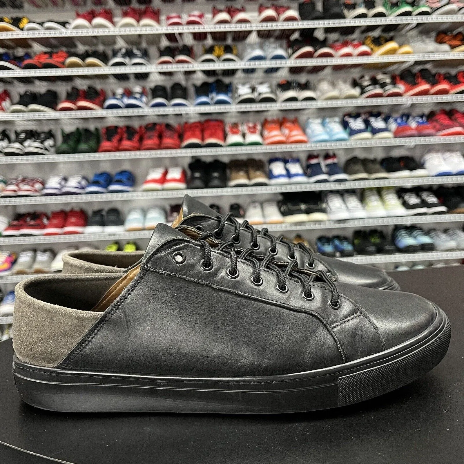 Armando Cabral Black Leather And Suede Lace Up Dress Shoe Men's Size US 12