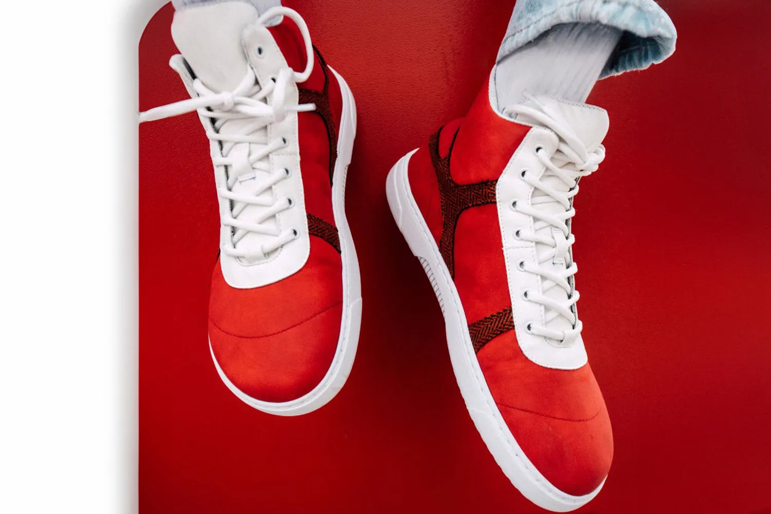 Barefoot Sneakers Barebarics - Hifly - Red & White