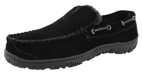 Clarks Men's Warren Slip On Loafer Black Suede Fur Lined Casual Shoes