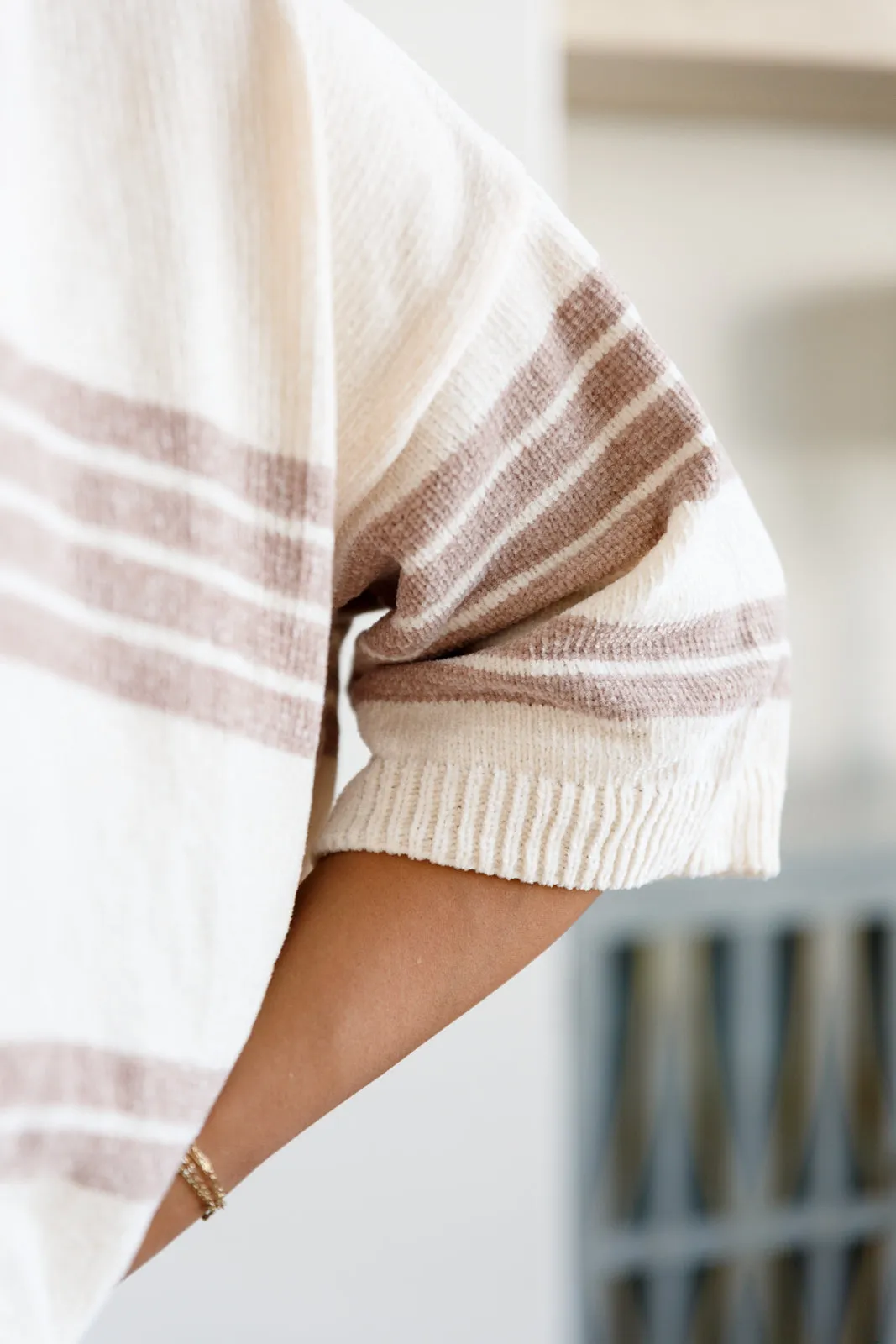 Cozy Striped Hoodie Top