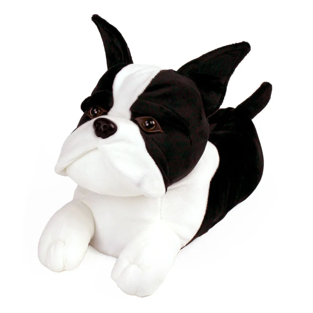 Dog Slippers JulesRoche Plush Boston Terrier Non-Slip
