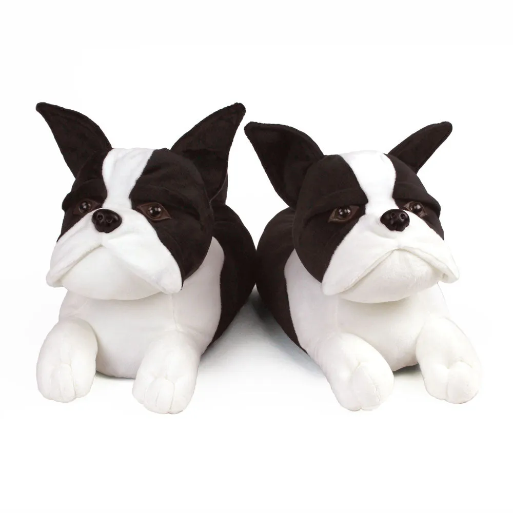 Dog Slippers JulesRoche Plush Boston Terrier Non-Slip