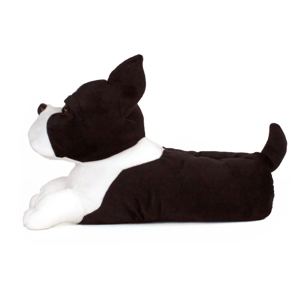 Dog Slippers JulesRoche Plush Boston Terrier Non-Slip