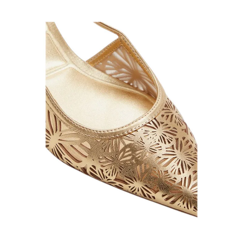 ELEGANT HEELED SHOES - GOLD