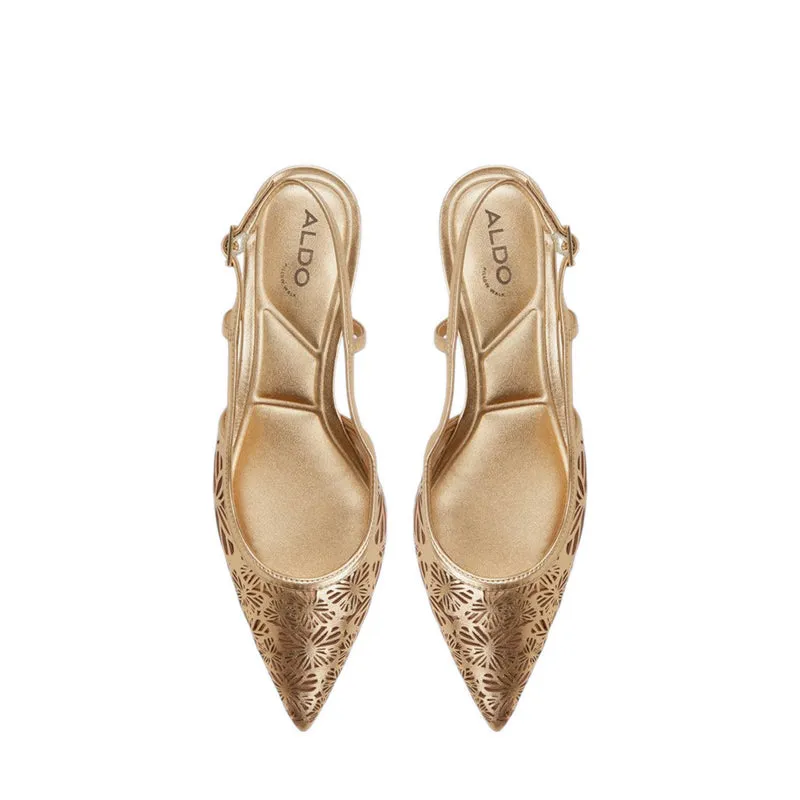 ELEGANT HEELED SHOES - GOLD