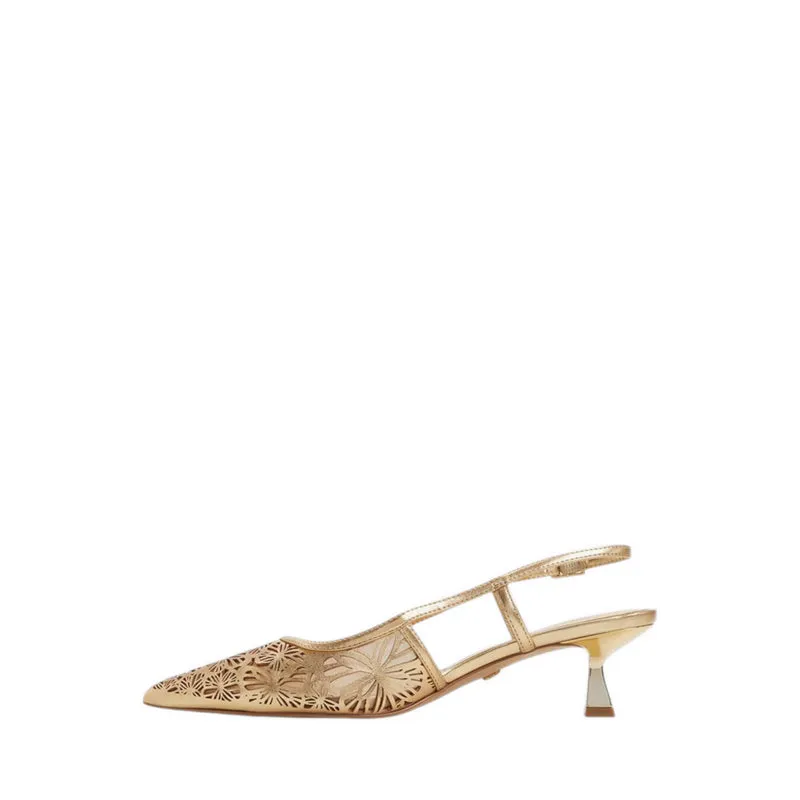 ELEGANT HEELED SHOES - GOLD