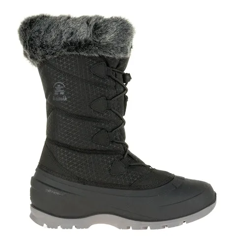 Kamik Women's MOMENTUM2 Snow Boot Black Lace Up Snow Boots (10, black)