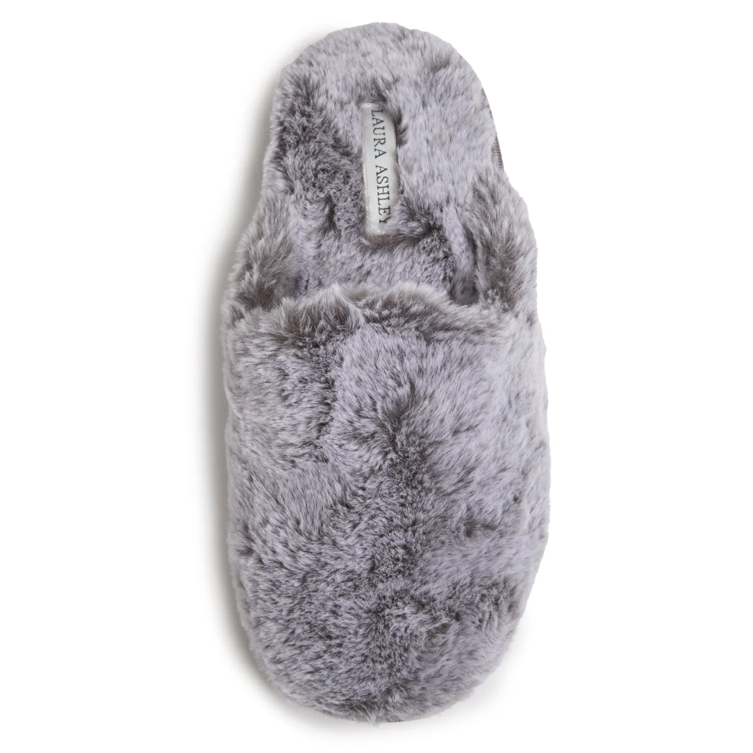 Laura Ashley Women's Faux Fur Plush Clog Slippers, Indoor Outdoor Slip On Criss Cross Slippers for Ladies