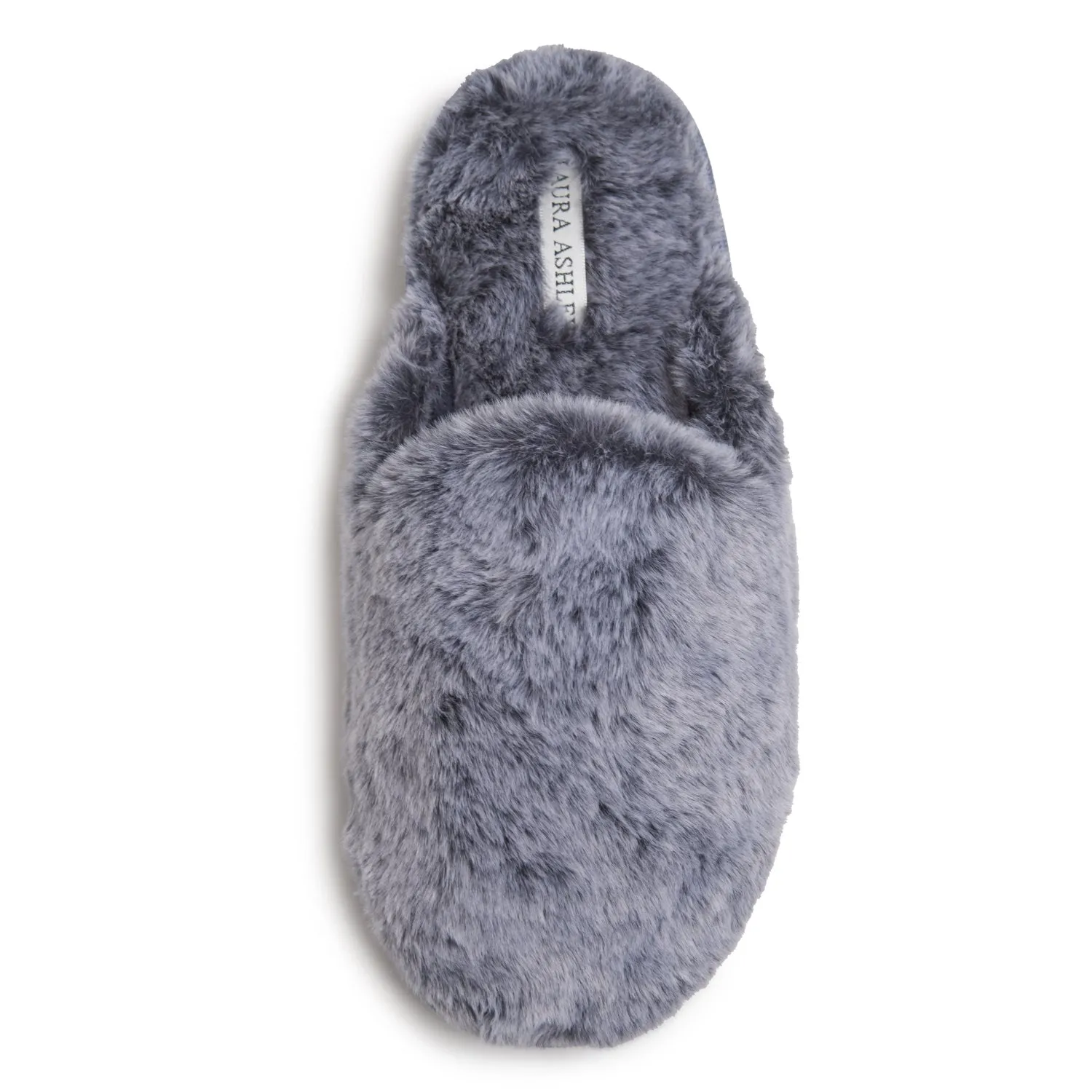 Laura Ashley Women's Faux Fur Plush Clog Slippers, Indoor Outdoor Slip On Criss Cross Slippers for Ladies