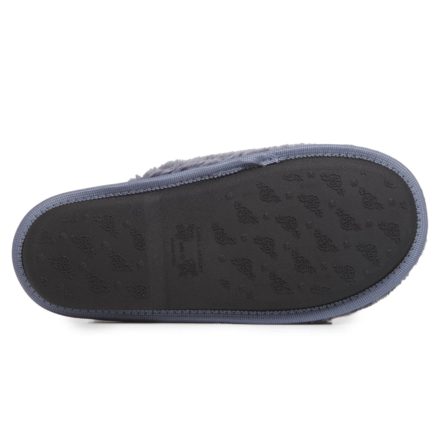 Laura Ashley Women's Faux Fur Plush Clog Slippers, Indoor Outdoor Slip On Criss Cross Slippers for Ladies