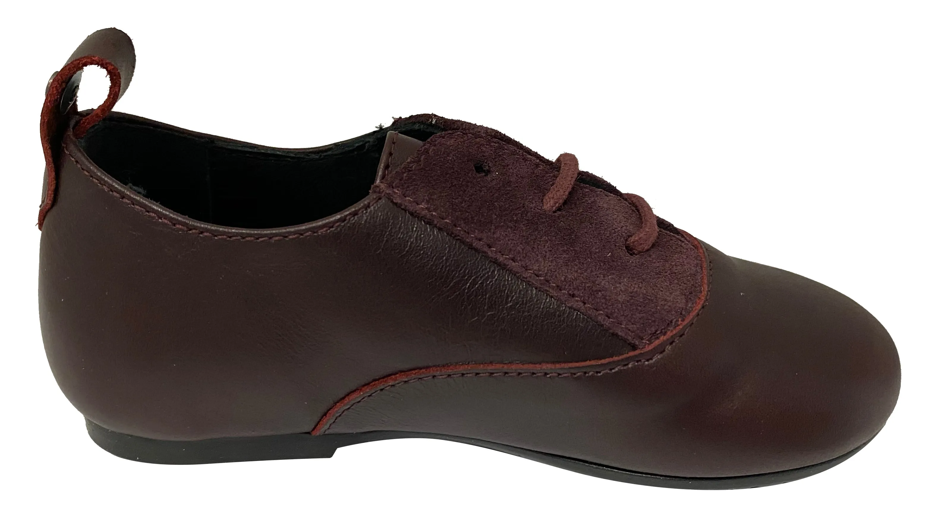 Manuela de Juan Girl's and Boy's Devany Lace-Up Shoes, Burgundy Sierra