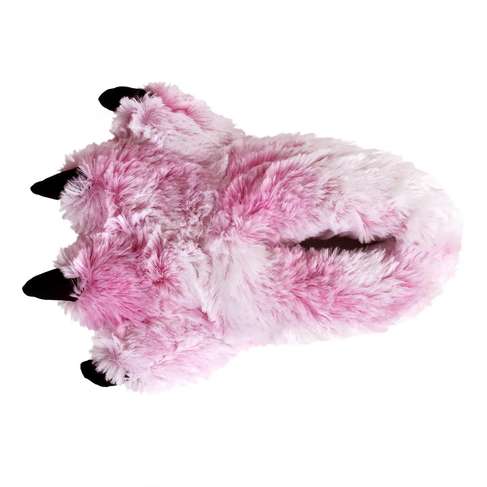 Pink Tiger Animal Slippers JulesRoche Plush Full-Foot Design