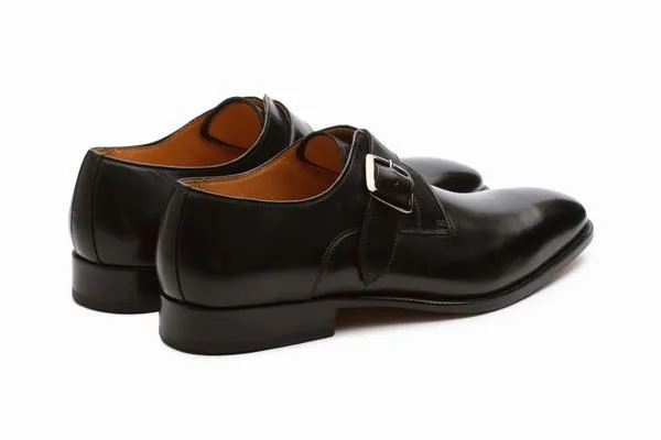 Plain Single Monkstrap Shoes - Black