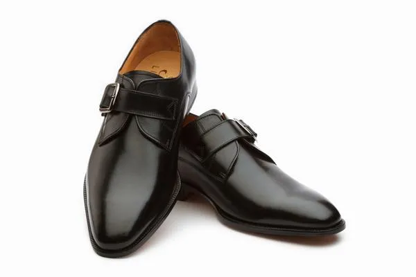Plain Single Monkstrap Shoes - Black