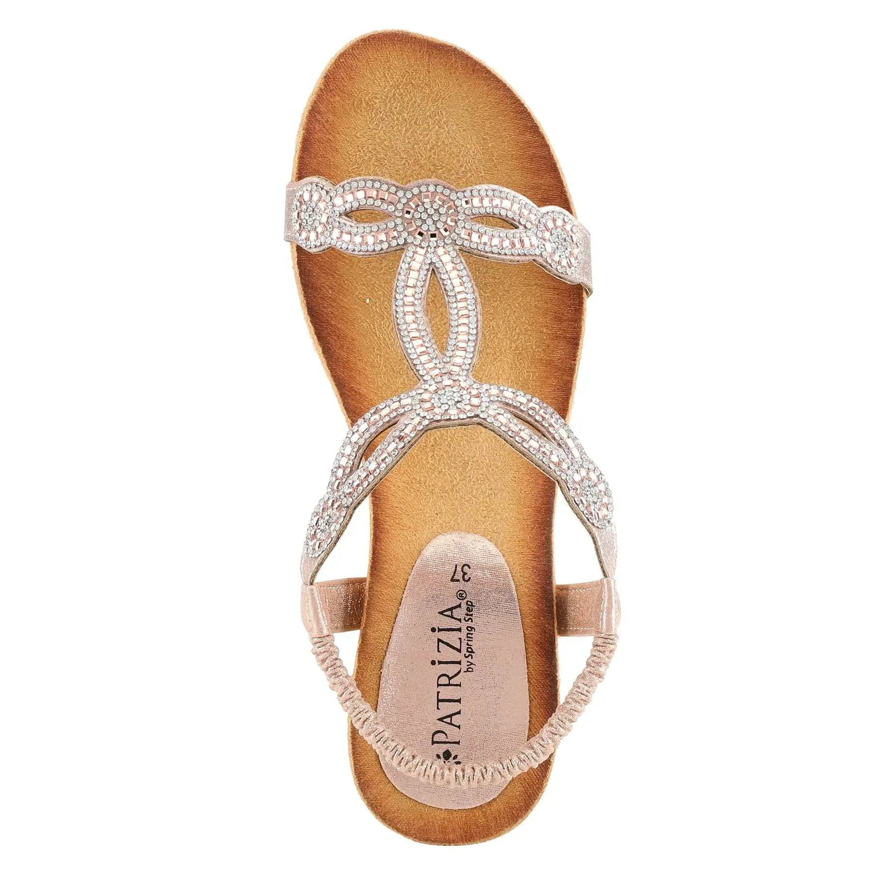 Spring Step Women's Shining Strappy Sandals- Champagne Pink