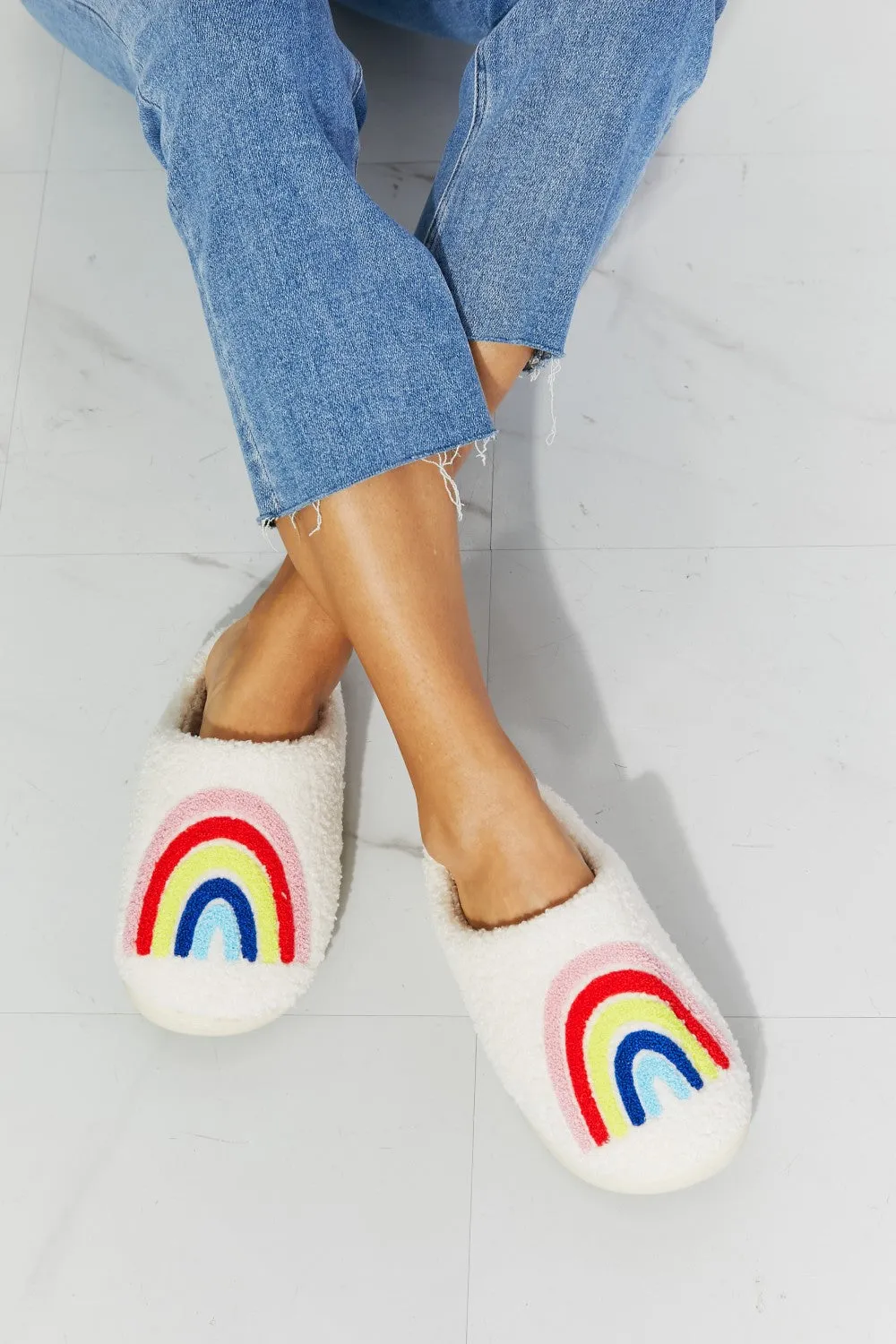TOOTSIES Rainbow Plush Slipper Shoes