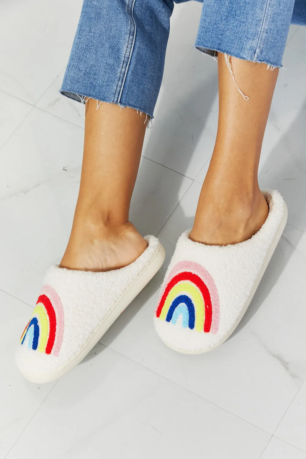 TOOTSIES Rainbow Plush Slipper Shoes