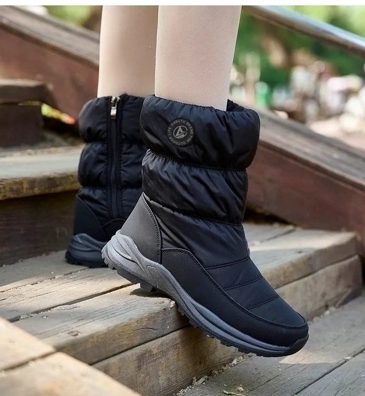 Warm Snow Mid-calf Thick Plush Winter Boots For Women and Men