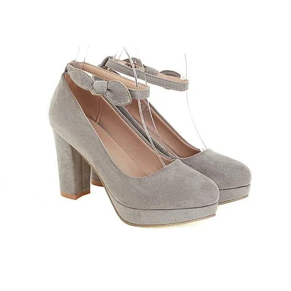 Women'S Round Toe Chunky Heel Mary Jane Shoes 51589059C