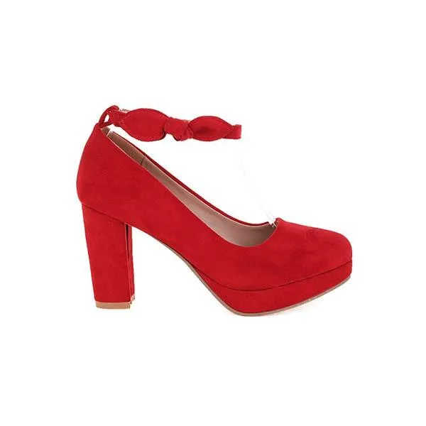 Women'S Round Toe Chunky Heel Mary Jane Shoes 51589059C