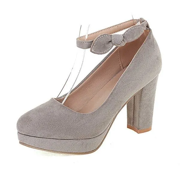 Women'S Round Toe Chunky Heel Mary Jane Shoes 51589059C