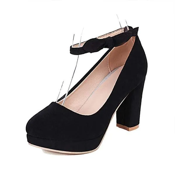 Women'S Round Toe Chunky Heel Mary Jane Shoes 51589059C